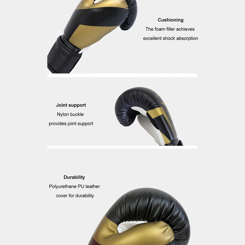 Boxing Gloves for Men and Women PU Polyurethane Adjustable Breathable