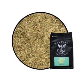Revival Tea Company Lemont Mint Tea - Herbal Tea Blend of Peppermint, Spearmint and Lemon - Caffeine Free - Loose Leaf 3 Ounces
