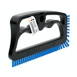 Fuginator Scrub Brush for Tile and Grout: Stiff Nylon Bristle Scrubbing Brush - Bathtub and Shower Scrubber for Floor Joints and Tile Seams - Cleaning Brush (Black/Blue)