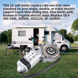 CNRAQR 300-1406 RV Step Motor Compatible 1820124 369506 SP-163669 SP-1636669 Motor for Kwikee、Lippert