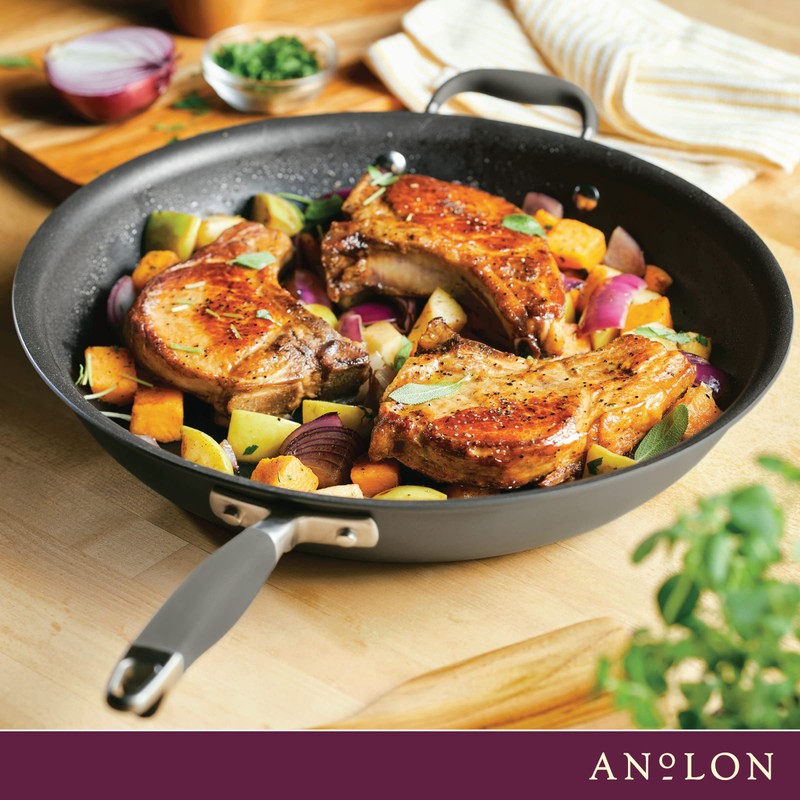 Anolon Advanced Home Hard Anodized Nonstick Frying Pan, 14.5 Inch
