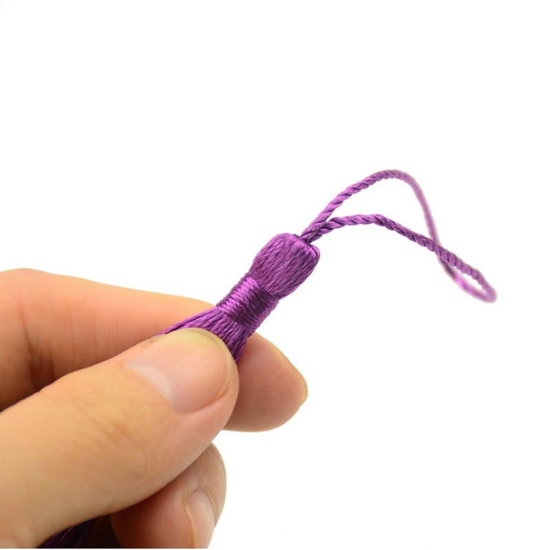 Makhry 100pcs 13cm/5 Inch Silky Floss Bookmark Tassels with 2-Inch
