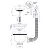 McAlpine BWSTOFRS Basket Strainer Waste Rectangular Overflow, White/Chrome