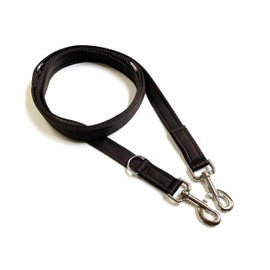 Police Style Dog Training Lead Double Ended 5ft (1.5 Metres Approx) Adjustable Leash Multi-Functional In Cushion Webbing (20mm, Brown)