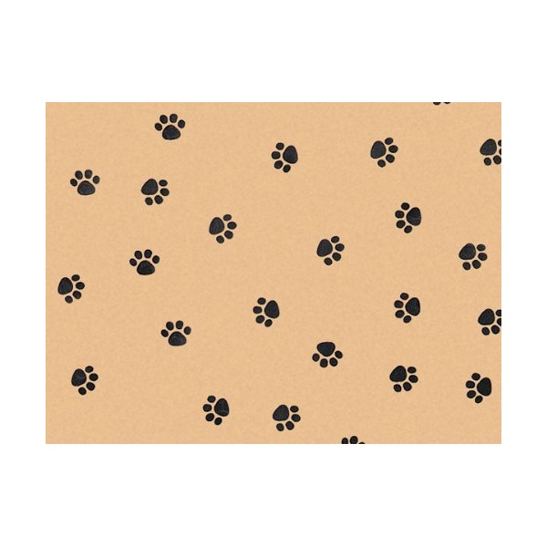 Rustic Pearl Collection Printed Tissue Paper for Gift Wrapping with Design (Dog Paw Print - Tan), 24 Large Sheets (20x30)