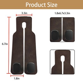 ZHUMAOER 2Pack Car Seat Headrest Hooks - Double Hook Design for Handbags, Purses, Bags,Car Purse Hook,Car Accessories for Women(Brown)