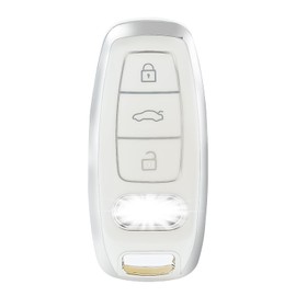 OFFCURVE Car Key Case Key Cover TPU Car Key Protective Cover 3 Buttons for A1 A3 A4 A5 A6 A7 A8 Q1 Q3 Q5 Q7 Q8 S3 S4 S6 RS4 RS6 R8 TT TTS Seat Exeo 3R