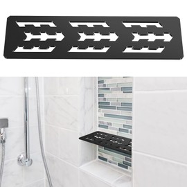 Hezaosth Rectangular Shelf for 12 Inch Tile Prefabricated Niches, Shower Niche Shelf with Frosted Anodized Aluminum Finish, Fits 1/8 inch Grout Lines Shower Niche Insert
