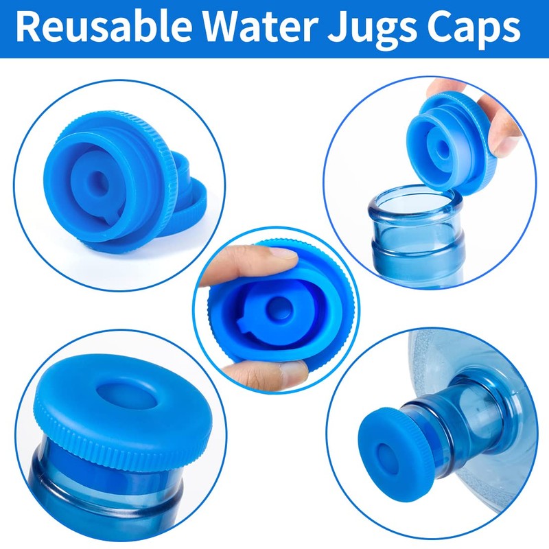 OKLGO 5 Gallon Water Jug Cap Reusable - Non-Spill 55mm