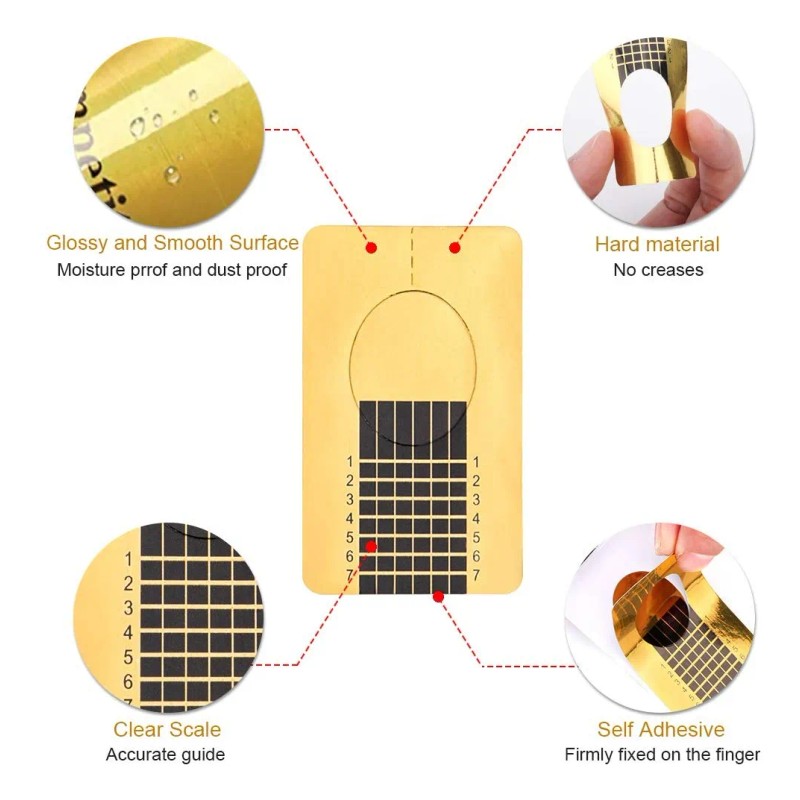 500 Rollo De Forma Escultural Para Uñas Acrílicas Gel Tips