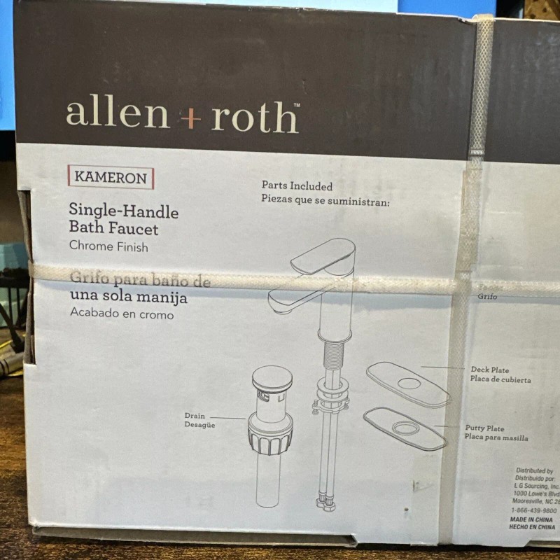 Allen Roth Kameron Bathroom Sink Faucet 1 Handle Single Drain