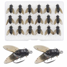 Bionic Fly Fishing Bait,18pcs/36pcs Trout Jig Swimbait Fly Hook Soft Bait Fly Fishing Lure Assortment Kit Attractant Fishing Gear Artificial Fishing Lure Panfish Lure Set 18PCS