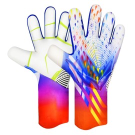 QUICARD Goalkeeper Gloves, Good Grip Football Goalkeeper Gloves in Sizes 6/7/8/9/10, Strong Receiver for Men, Boys, Teenagers, Adults, Children and Small Hands (N-White, 7)