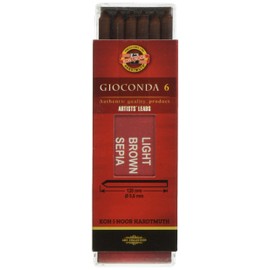 KOH-I-NOOR Drawing Chalks for 5.6mm Diameter 120mm Mechanical Pencil - Sepia Light Brown