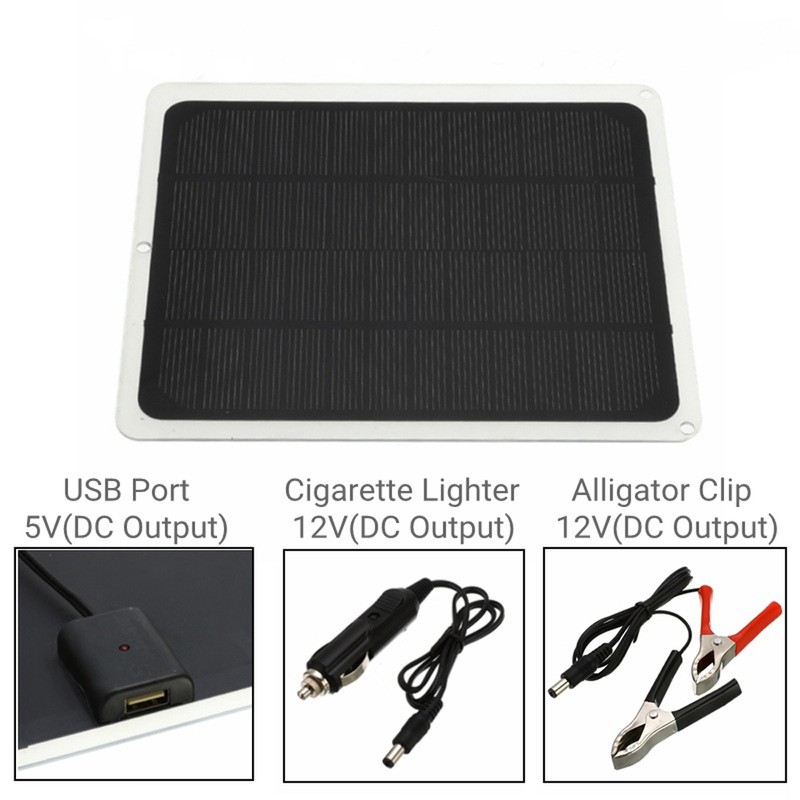20W Monocrystalline Silicon Outdoor Camping Hiking USB Solar Panel Portable