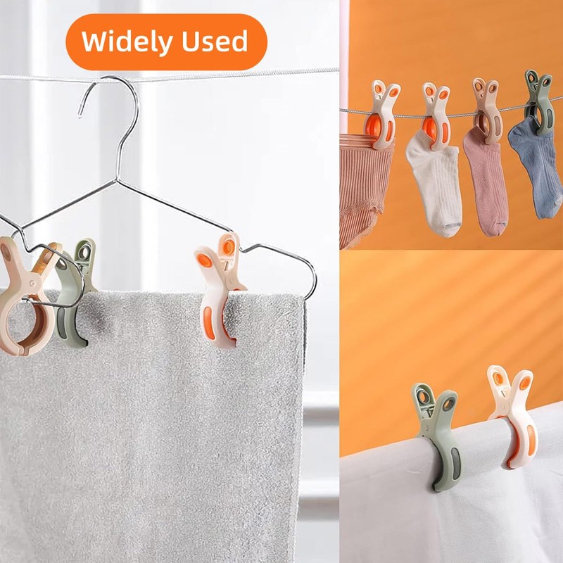 AIMALL Large Windproof Laundry Clips 4.17in Heavy-Duty Plastic Quilt Pegs
