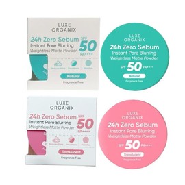 Luxe Organix PH 24H Zero Sebum Instant Pore Blurring Weightless Matte Powder Spf 50 Pa++++ - 15g Makeup - Color: Natural