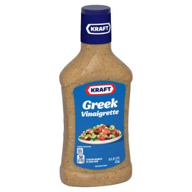 Kraft Greek Vinaigrette Salad Dressing, 16 fl oz Bottle (6 Pack) - Bold Flavor