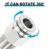 Sourcing Map 2 Pcs 304 Stainless Steel Quick Connect Push