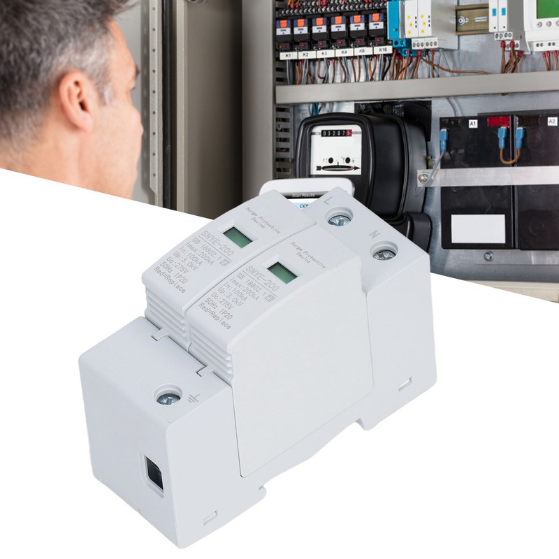 Surge Protector PC Shell Visual Window Insulated Terminal Plug in