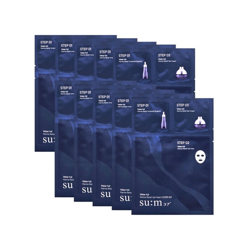 Sum37 Waterful Marine Relief Gel Mask 3-Step Kit X 10