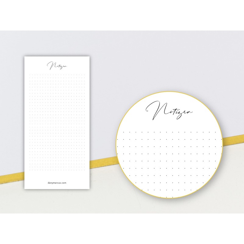 Dany Marcus Notizblock mit Goldschnitt, To-Do-Liste, Einkaufsliste, Notizzettel mit Gold,