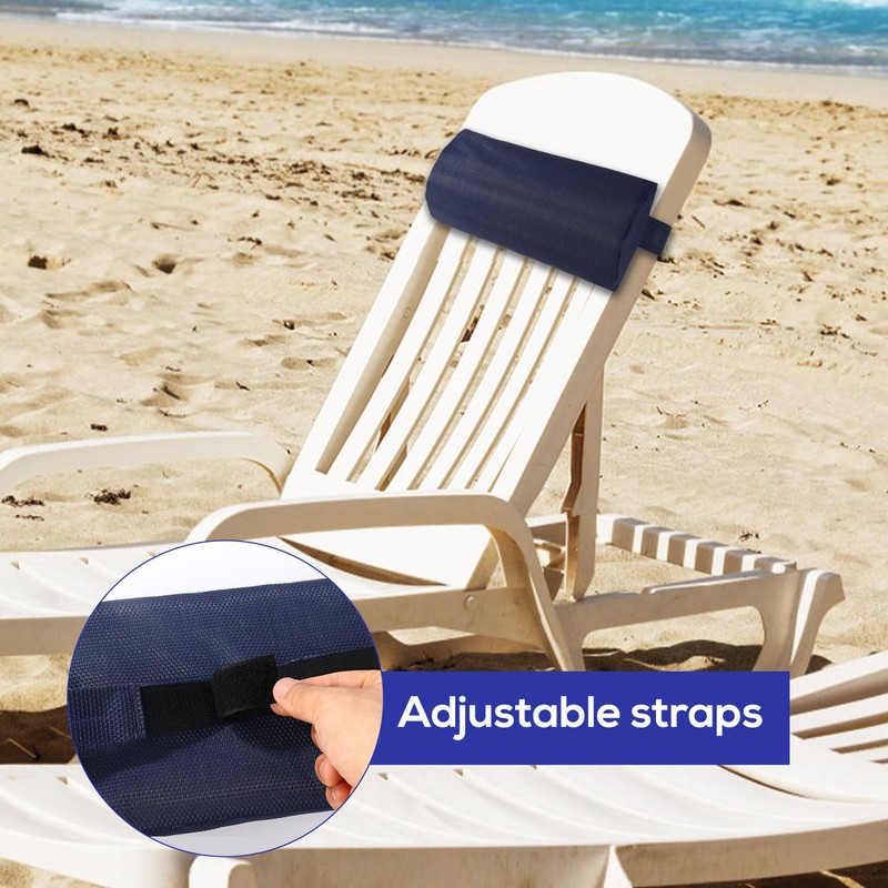 Lyreh Outdoor Chaise Lounge Head Pillow, Waterproof & Breathable Chaise