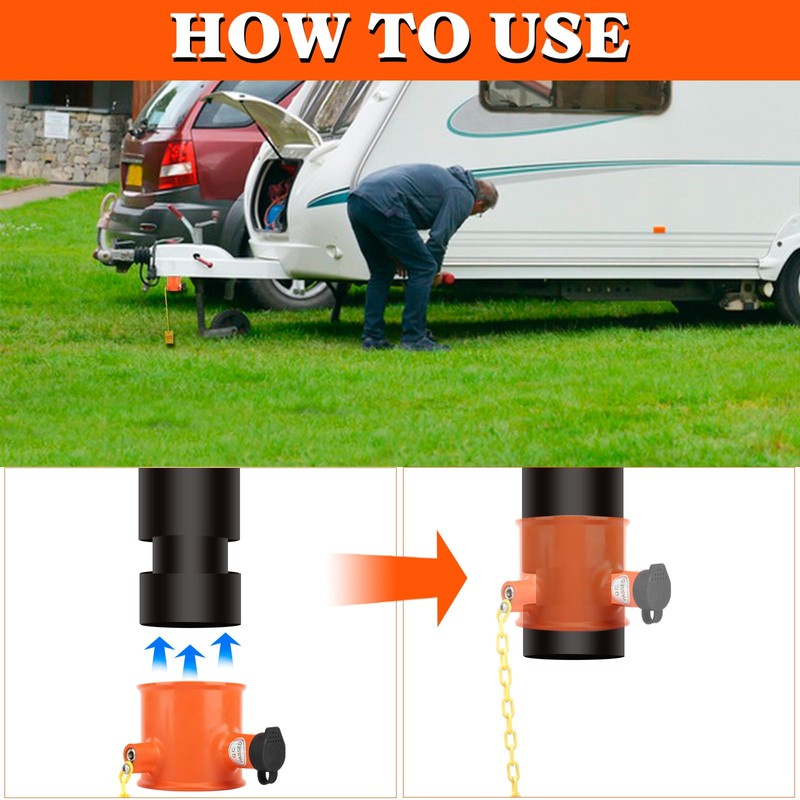 OPL5 5th Wheel King Pin Lock,Anti Theft Secure Trailer Kingpin