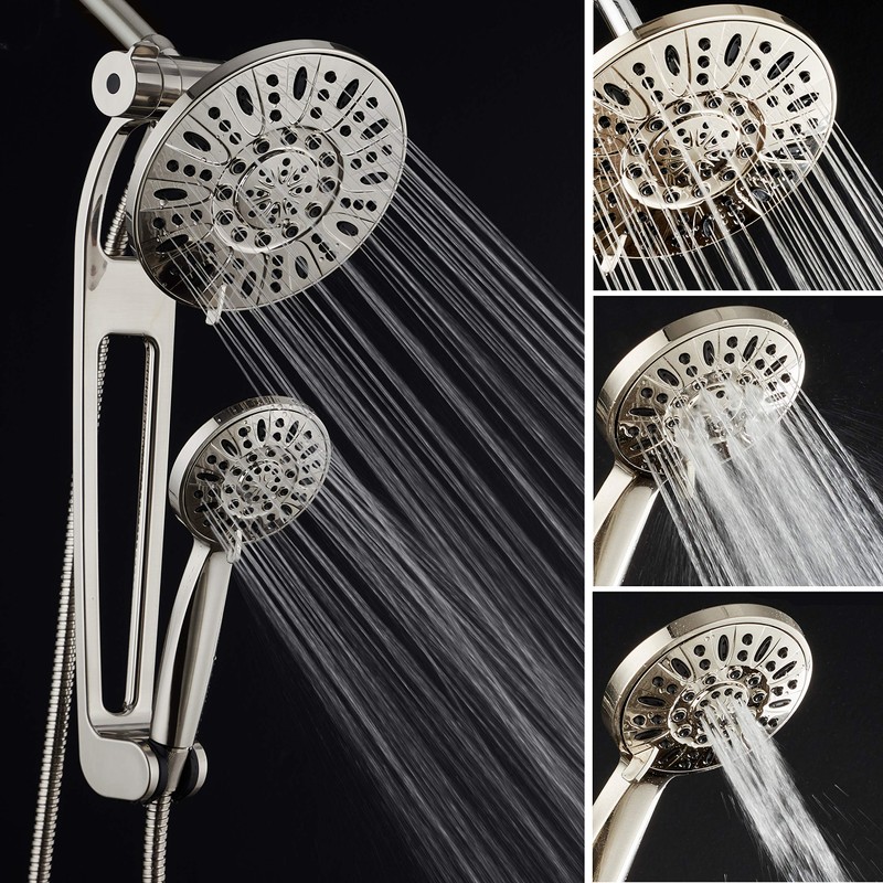AquaDance High-Pressure 48-Mode 3-Way Shower Spa Combo with Adjustable 18-Inch