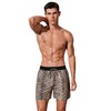 Verdusa Men's Leopard Print Drawstring Waist Swim Trunks Beach Shorts,