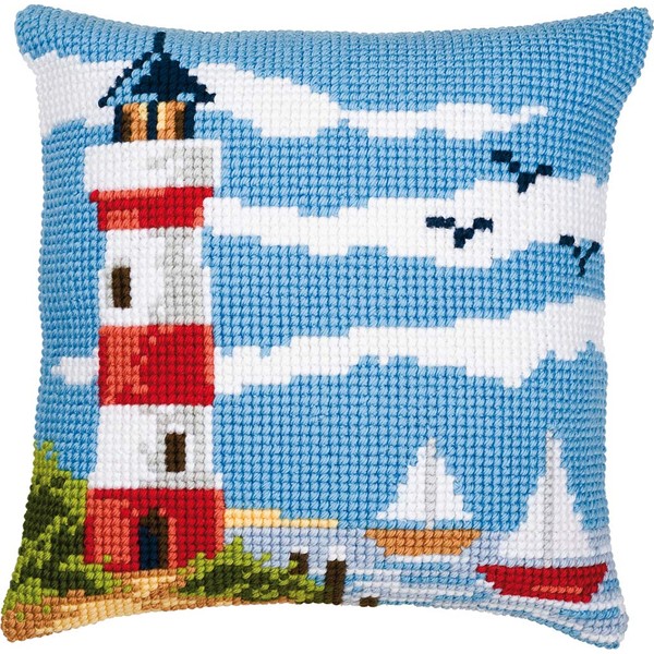 Vervaco Cross Stitch Cushion Kit Seascape 16" x 16"