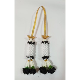 Thai Jasmine Garland Fabric Flowers (Black)