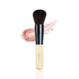 ENZO KEN Natural Black Goat Hair Kabuki Powder Brush, Natural Hair Blush Brush & Contour Brush, Natural Face Powder Brush, Natural Bristle Makeup Brushes for Powder Contour and Bronzer (K804)
