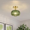 ROTTOGOON Semi Flush Mount Ceiling Light, Adjustable Hanging Gold Sloped