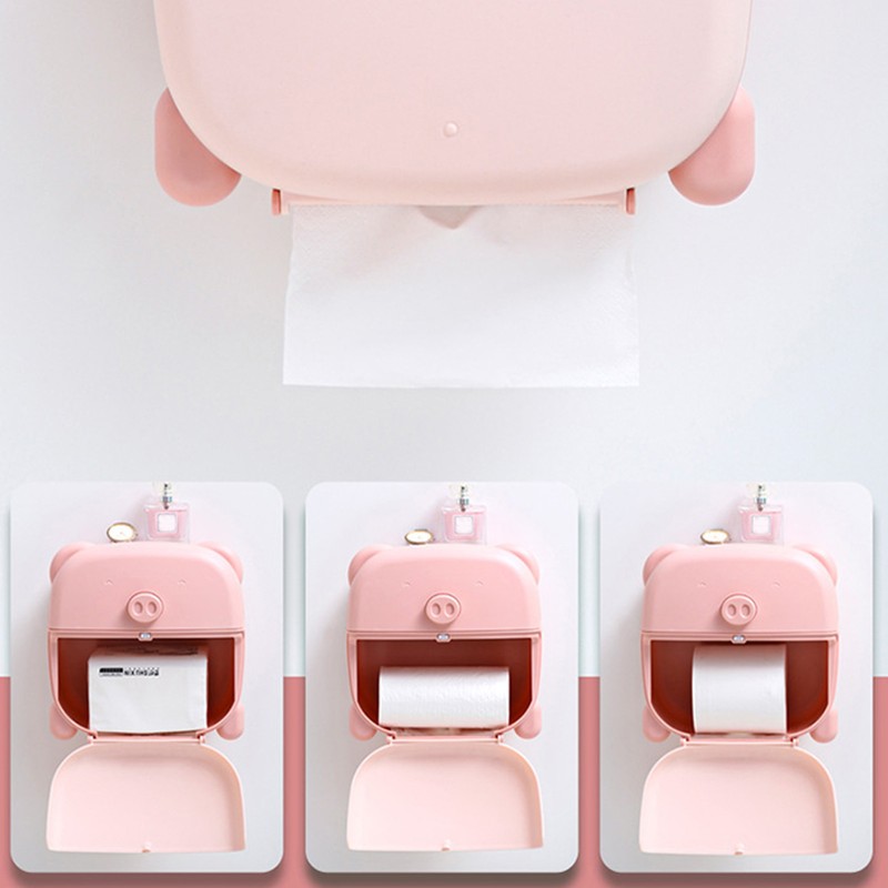 Wall Mounted Tissue Box Cartoon Large Space Cute Lovely Tissue