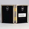 Lawrence Frames Antique Gold Brass Hinged Double 2x3 Picture Frame