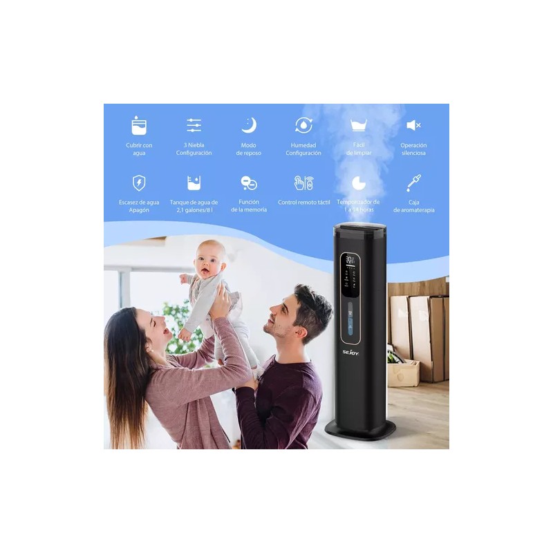 Sejoy Humidificadores 8l Para Dormitorio Habitación Grande Y Bebé Color