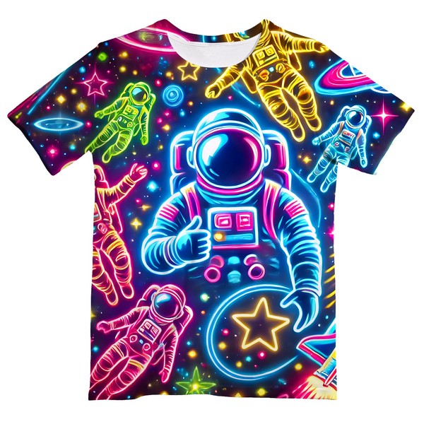 UGTEWXU Kids 3D Neon Shirt for Boys Girls Space Shirts