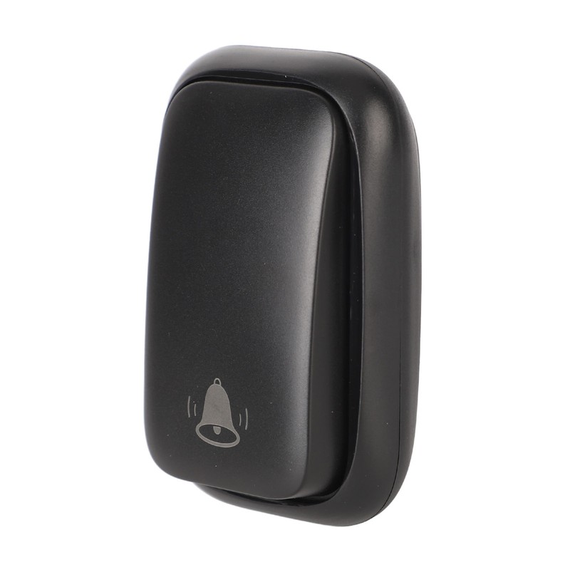 Black Self Powered Wireless Doorbell No Wiring Punching Outdoor Welcome