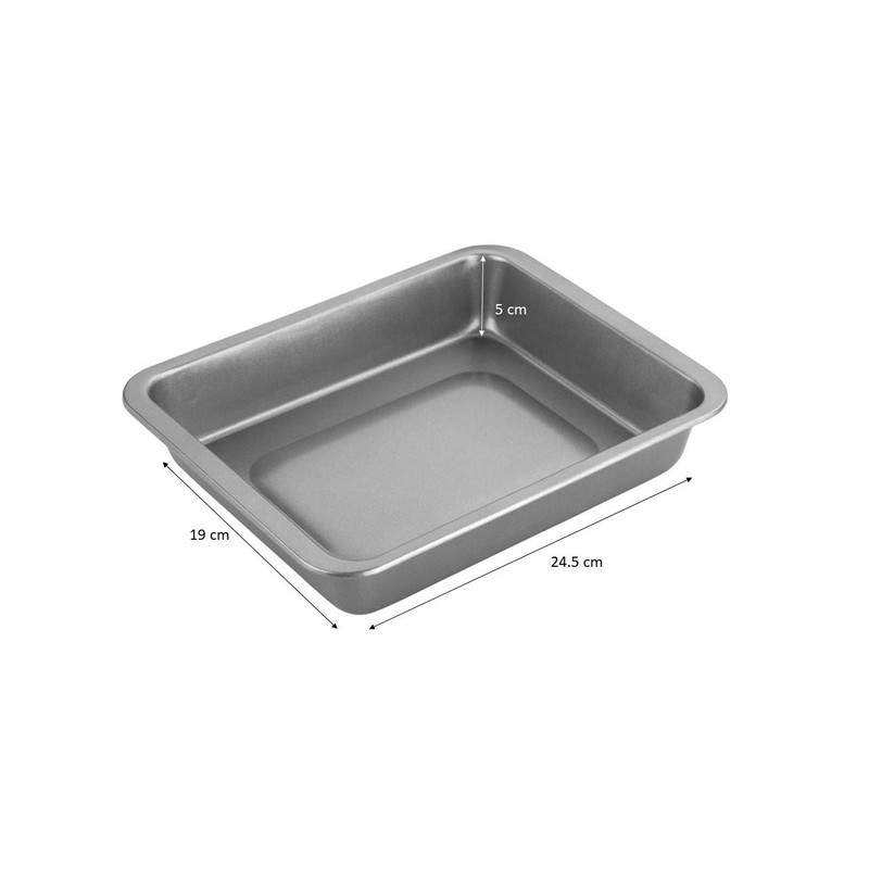 Chef Aid Non-Stick Carbon Steel Roasting Tray, Durable Coating, Measuring