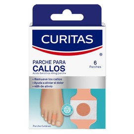 Curitas El Gallo parche para callos, alivia el dolor provocado por los callos y su ingrediente activo el ácido salicílico que ayuda a remover los callos, 6 piezas