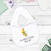 Mr. & Mrs. Panda Organic Baby Bib Bee Flower, White
