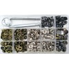 INNEOTC 90 Sets - 12mm(1/2") Metal Gunmetal Black Plated Steel