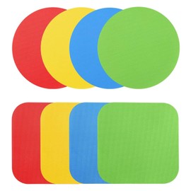 Rubber Jar Gripper Pads, Multi-Purpose Jar Opener Grippers, Bottle Lid Openers Round Kitchen Coasters for Elderly Children Women Weak Hands (8 pcs, Red+Yellow+Green+Blue)