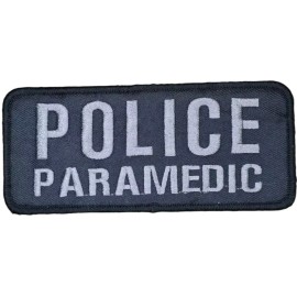 Unbranded POLICE PARAMEDIC TAG MEDIUM UNIFORM SWAT TACTICAL COP LAW HOOK PATCH