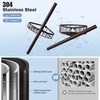 Corner Shower Caddy Tension Pole: Stainless Steel Rustproof 4-Tier Shower
