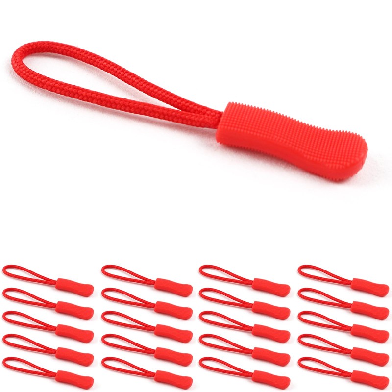 Red Snail 20PCS Zipper Pull - Bright Helper, Replacement, Nylon