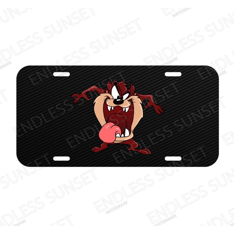 Amel Taz Tasmanian Devil Looney Tunes Cartoon License Plate Front
