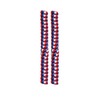 FeetPeople Curly (or Twister No-Tie) Shoelaces, White/Red/Blue, 2 Pair