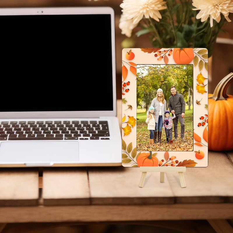 OXRUN Happy Fall Picture Frame, Thanksgiving Gifts, Autumn Harvest Keepsake